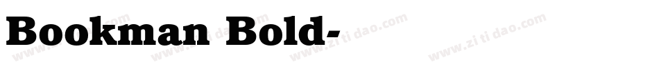 Bookman Bold字体转换